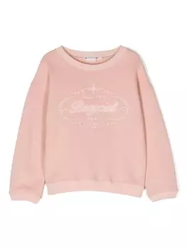 Bonpoint толстовка с вышитым логотипом, розовый