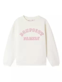 Bonpoint толстовка Tayla с вышитым логотипом, белый
