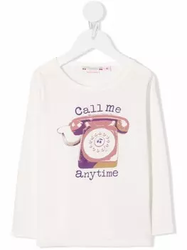 Bonpoint топ с вышивкой, белый