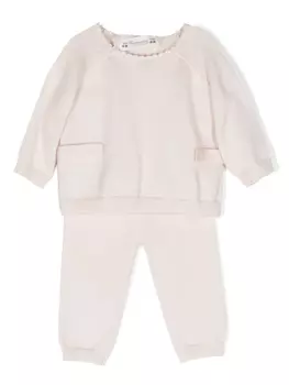 Bonpoint трикотажный костюм, розовый