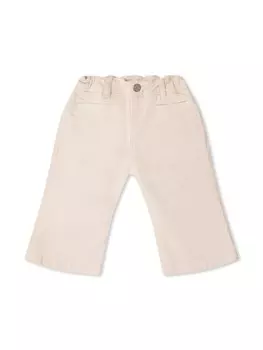 Bonpoint твиловые брюки с эластичным поясом, розовый