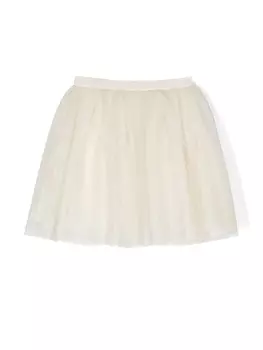 Bonpoint юбка Pois из тюля, нейтральный цвет