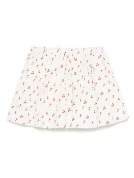Bonpoint юбка с принтом, белый
