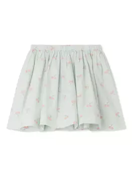 Bonpoint юбка с принтом, зеленый
