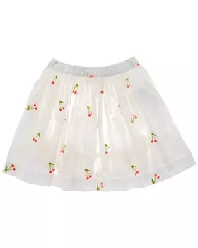 BONPOINT Вишневая юбка, белый