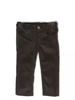 Bonpoint вельветовые брюки прямого кроя, серый