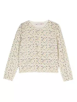 Bonpoint x The Woolmark Company кардиган Tyra, нейтральный цвет