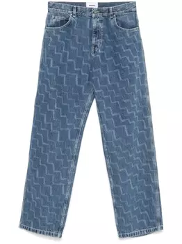 Bonsai джинсы с узором зигзаг, синий
