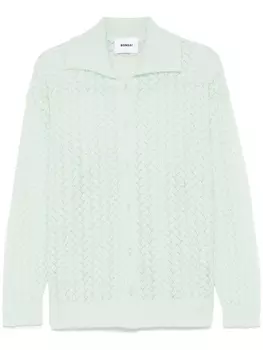 Bonsai кардиган в технике кроше, зеленый