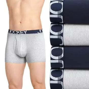 Бонусный набор из 3+1 мужских трусов-боксеров ActiveStretch Jockey, цвет navy gray assorted