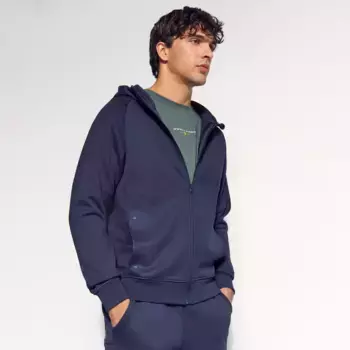 Boomerang Мужская спортивная повседневная вискозная толстовка с капюшоном, темно-синий