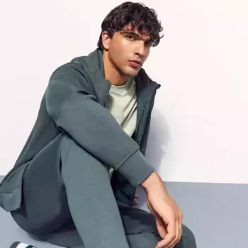 Boomerang Мужская спортивная повседневная вискозная толстовка с капюшоном, темно-зеленый