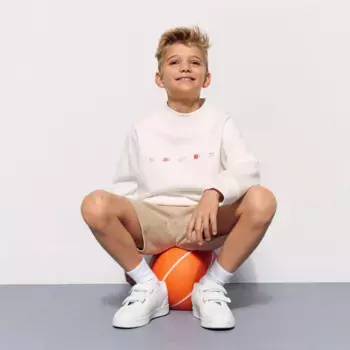 Boomerang Sportcasual толстовка с круглым вырезом для мальчика, цвет 150 Vainilla