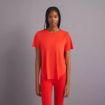 Boomerang Женская футболка для тренировок с микроперфорацией и коротким рукавом, красный