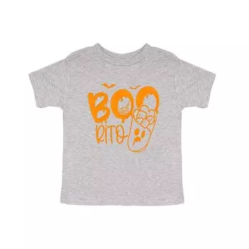 Boorito Футболка с короткими рукавами и рисунком для малышей с рельефным принтом The Juniper Shop, цвет Heather Grey