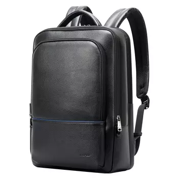 BOPAI Сумка-рюкзак для ноутбука из коровьей кожи высшего качества, черная, мужская