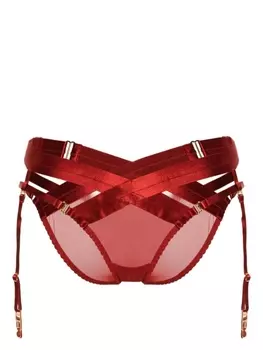 Bordelle атласные трусы-брифы Tomoe, красный