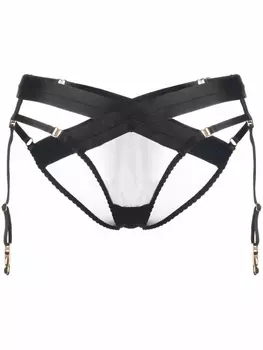 Bordelle трусы-брифы Tomoe с ремешками, черный