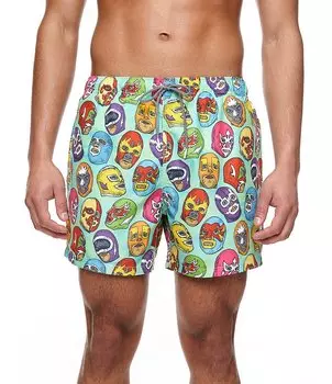 Борди Lucha Libre средней длины 4,5 Шорты для плавания по внутреннему шву Boardies, мультиколор