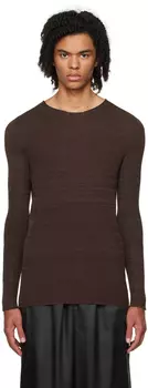 Бордовая футболка с длинными рукавами Rier