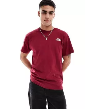 Бордовая футболка с коробкой The North Face Evolution