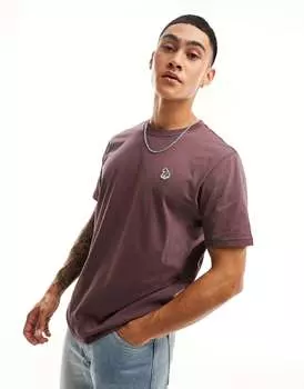 Бордовая футболка стандартного кроя с логотипом зебры PS Paul Smith