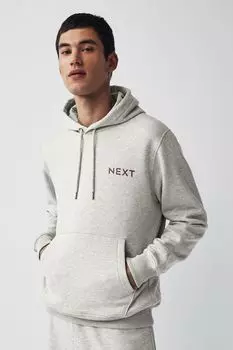 Бордовая худи Marl с логотипом Next, серый