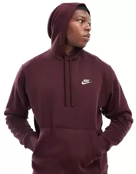 Бордовая худи унисекс Nike Club
