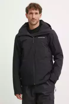 Бордовая лыжная куртка Peak Performance, черный