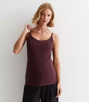 Бордовая майка для кормящих мам для беременных New Look, бордовый