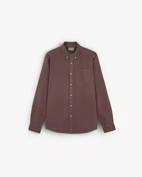 Бордовая однотонная мужская рубашка стандартного кроя Scalpers, бордо