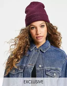 Бордовая шапка с логотипом Reclaimed Vintage