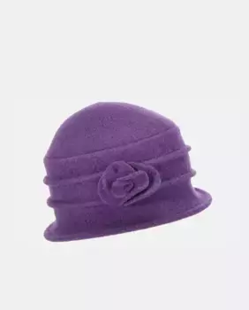 Бордовая шерстяная шапка с цветами Seeberger, цвет Granate