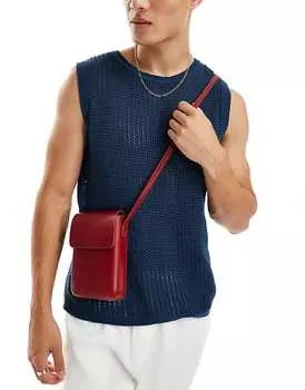 Бордовая сумка через плечо ASOS DESIGN