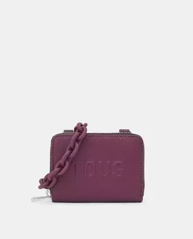 Бордовая сумочка на молнии и цепочке Tous, бордо