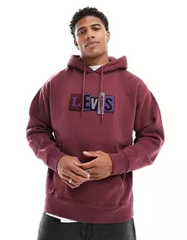 Бордовая свободная толстовка Levi's Skateboarding с нашивкой-логотипом