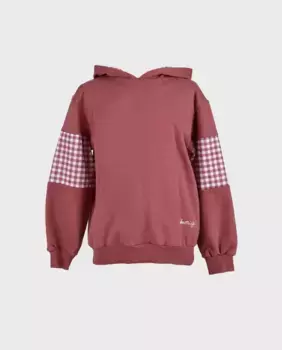 Бордовая толстовка с капюшоном для девочки La Ormiga