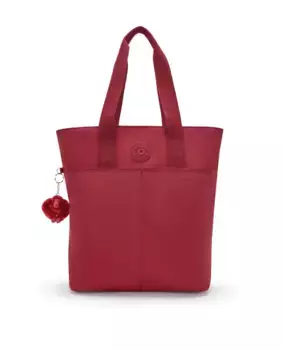 Бордовая женская сумка через плечо большой вместимости Kipling