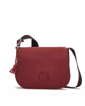 Бордовая женская сумка через плечо на молнии Kipling, бордо