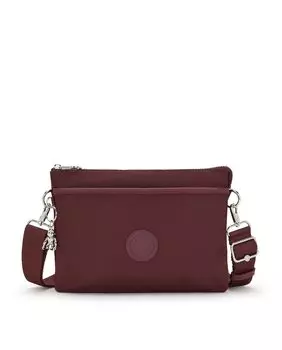 Бордовая женская сумка через плечо на молнии Kipling, бордо