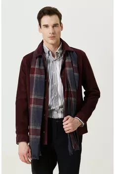 Бордово-красная замшевая кожаная рубашка Network, бордовый