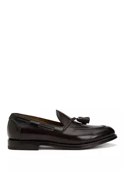 Бордово-красные мужские кожаные лоферы Barrett