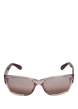 Бордово-красные мужские солнцезащитные очки прямоугольной формы Ray-Ban
