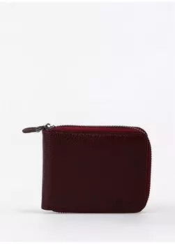 Бордово-красный мужской кожаный кошелек 11X8x1 см Frk 329 Flt Fabrika, бордо