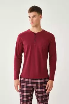 Бордово-красный пижамный комплект-бор Dagi, бордовый