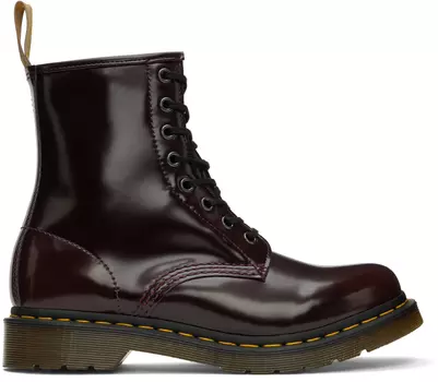 Бордовые ботинки Vegan 1460 Dr. Martens