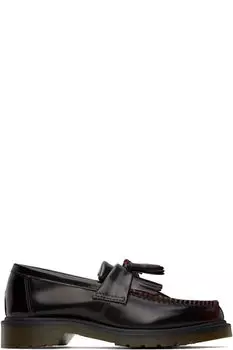 Бордовые кожаные мокасины Adrian Arcadia с кисточками Dr. Martens