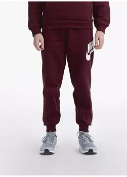 Бордовые красные спортивные штаны скинни для девочек FD2995-681 K NSW CLUB FLC JGGR HBR Nike