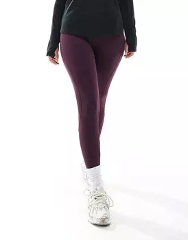 Бордовые леггинсы для спортзала ASOS 4505 Hourglass Icon Bum Sculpt