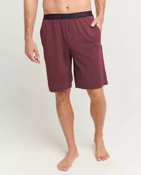 Бордовые трикотажные мужские пижамные шорты Jockey, гранатовый